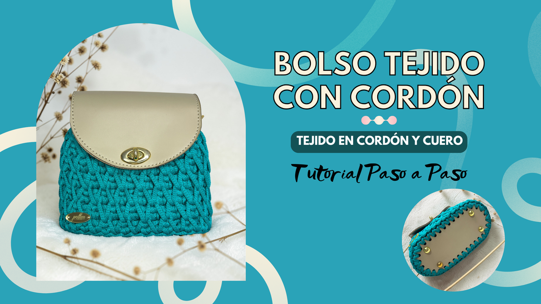 Crea tu propio bolso tejido con cordón y cuero vegano