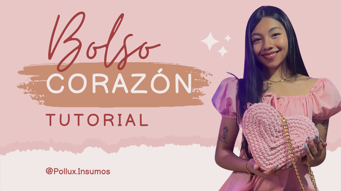 ¿Como tejer un bolso en forma de corazón?