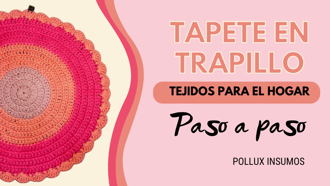 Tapete tejido en trapillo para decorar tus espacios.