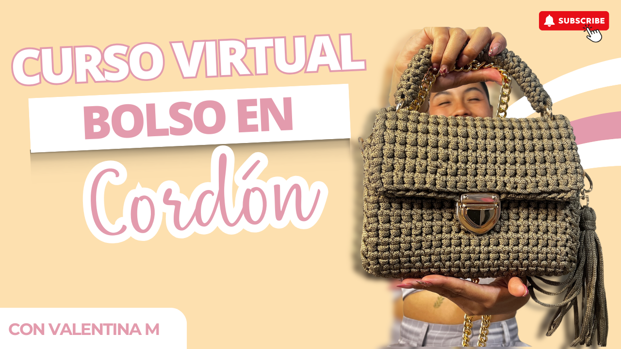 CURSO - Aprende a tejer un bolsos en Cordón paso a paso
